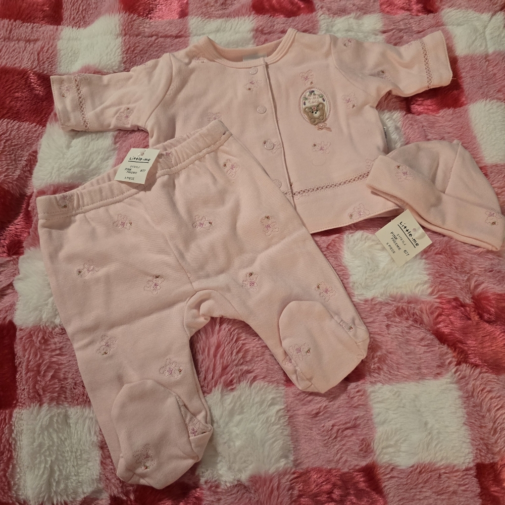 Macy's Adorable Little Me Preemie Pink Baby set NWT